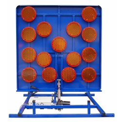 Panou rabatabil Sageti luminoase LED de semnalizare - dirijare trafic - 15 lampi 200 mm diametru - 2000 candele